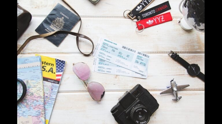 travel flatlay